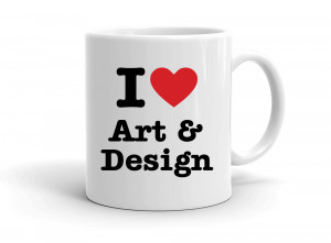 "I love Art & Design" mug