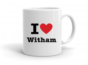 "I love Witham" mug