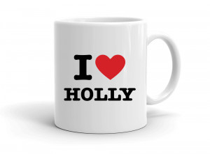 "I love HOLLY" mug