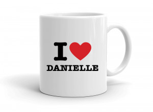 "I love DANIELLE" mug