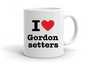 "I love Gordon setters" mug
