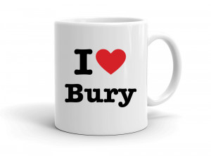 "I love Bury" mug