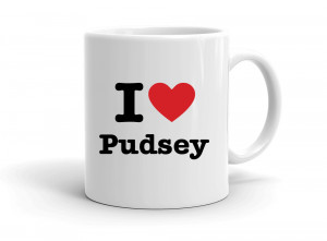 "I love Pudsey" mug