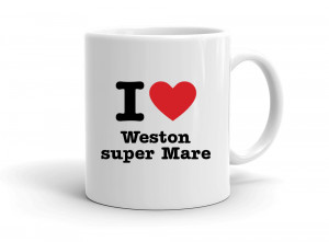 "I love Weston super Mare" mug