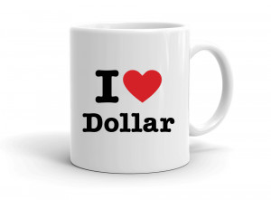 "I love Dollar" mug