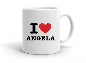 "I love ANGELA" mug