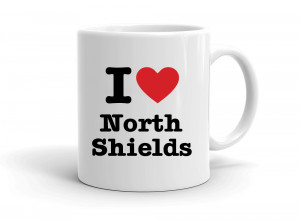 "I love North Shields" mug