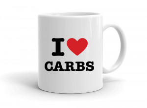"I love CARBS" mug