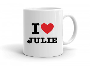"I love JULIE" mug