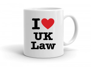 "I love UK Law" mug
