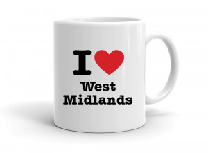 "I love West Midlands" mug