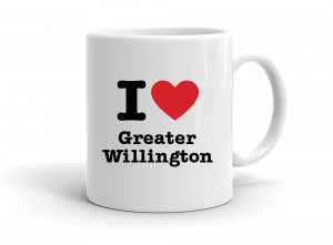 "I love Greater Willington" mug